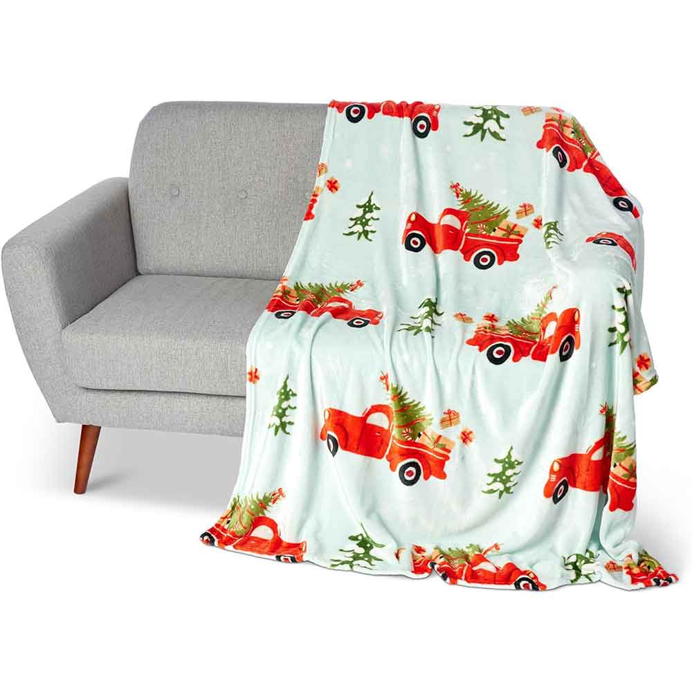 Red truck throw discount blanket