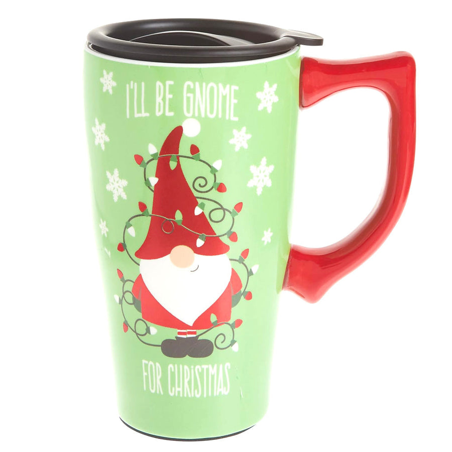 Christmas Gnome Ceramic Travel Mug