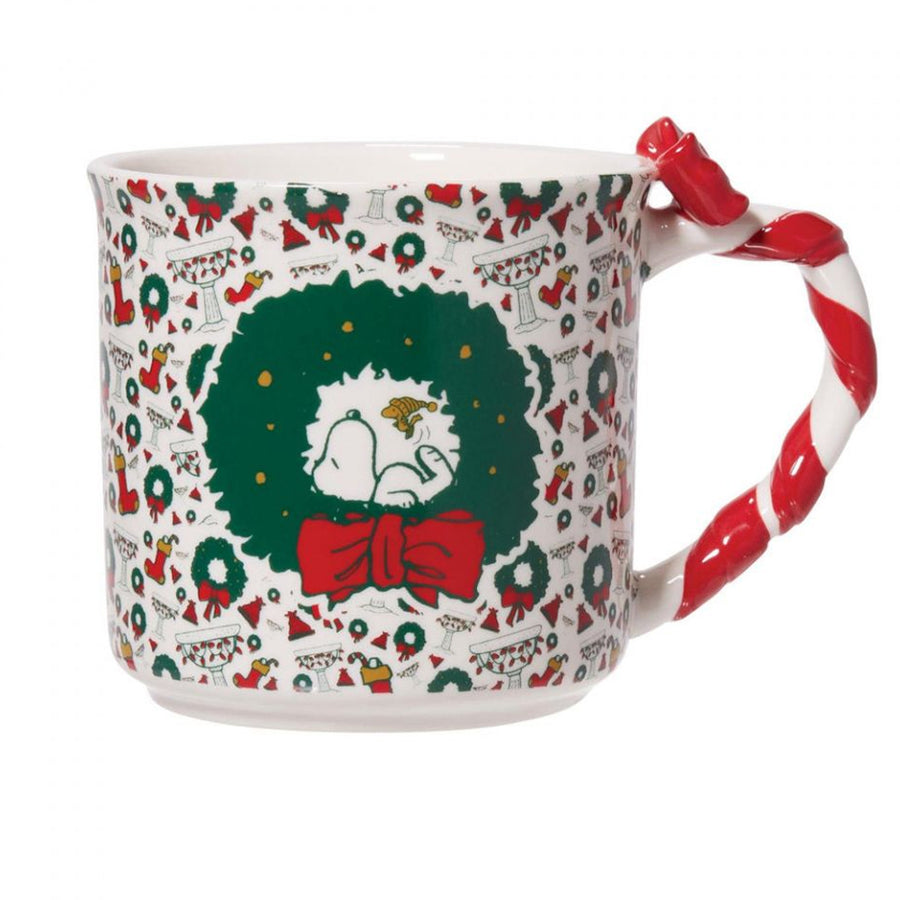 Peanuts Snoopy Wreath Stoneware Mug from Department 56