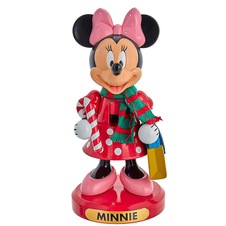 Minnie Mouse with Candy Cane 10 Inch Nutcracker