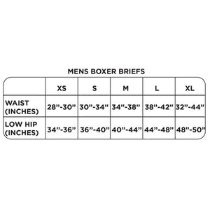 Boxer Sizing Chart for Red Rider Leg Lamps and Cleveland Street Novelties