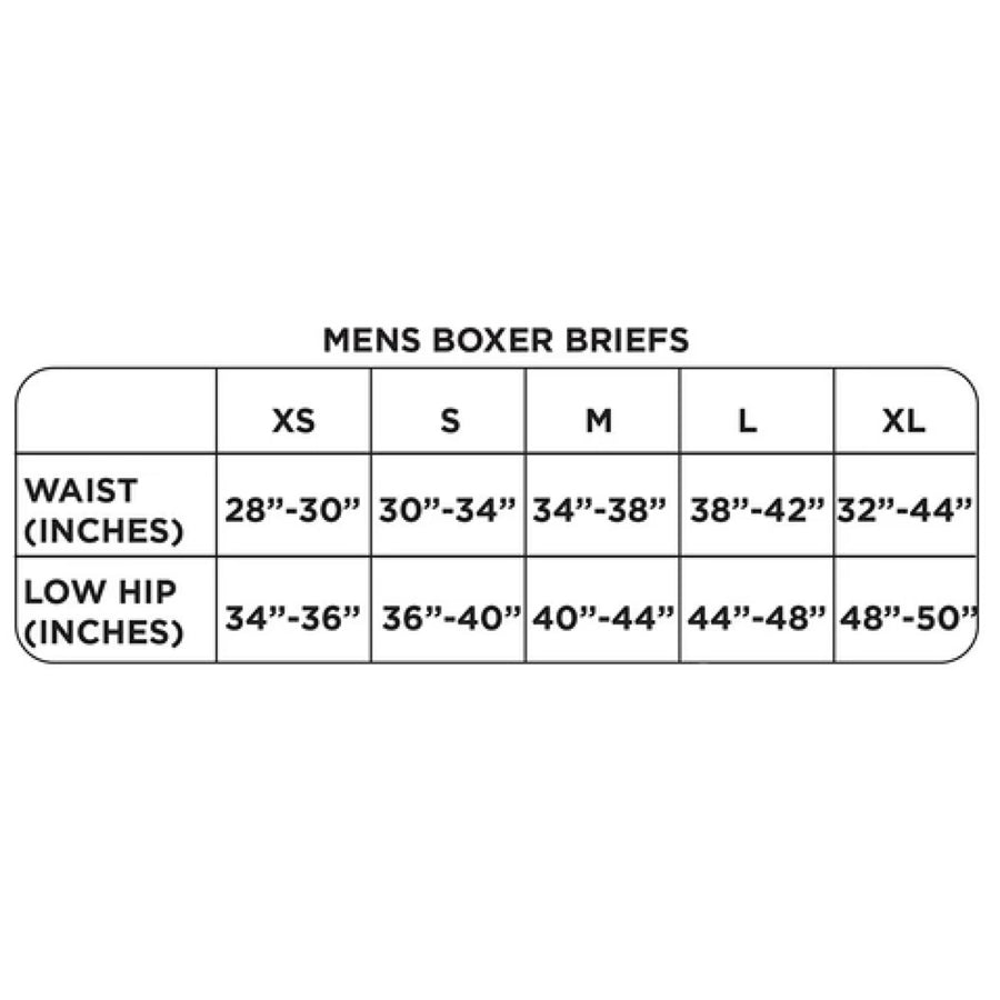 Boxer Sizing Chart for Red Rider Leg Lamps and Cleveland Street Novelties