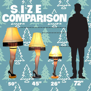 A Christmas Story Leg Lamp Size Comparison Chart