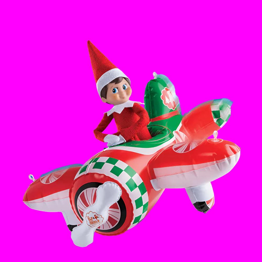 Peppermint Plane Ride from Elf on the Shelf Action Shot