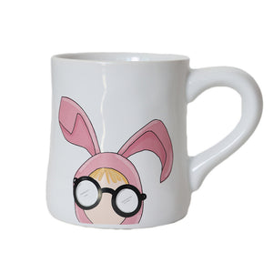 Pink Bunny Ceramic Mug inspired by A Christmas Story